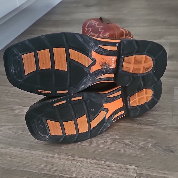 Ariat Men's Red/Burnt Orange and Brown Western Boots - Picture 4 of 7